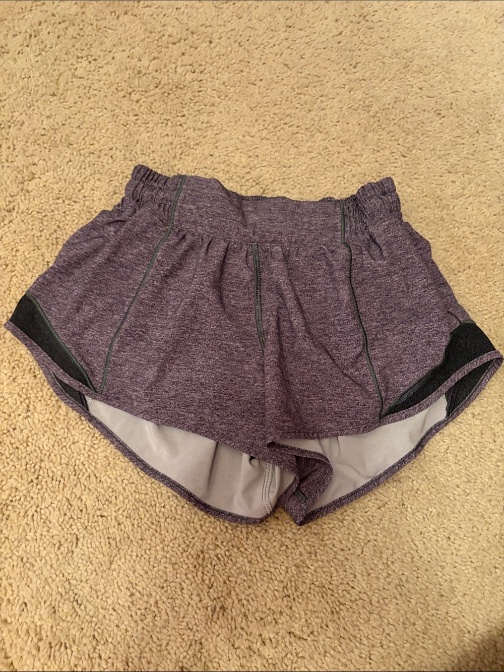 lululemon athletica Heather Purple Athletic Running Shorts